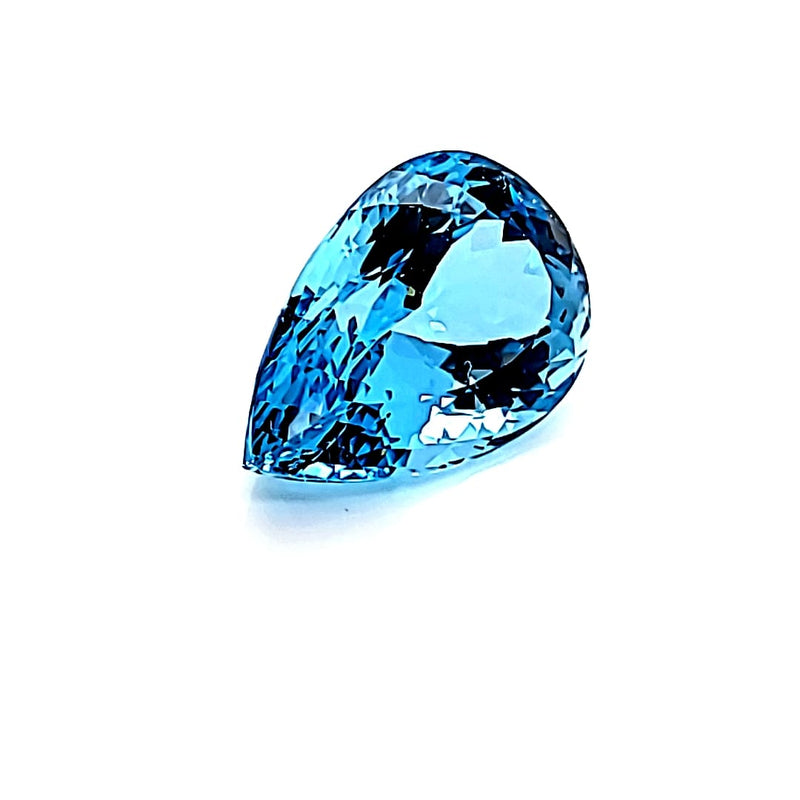 14.85 Carats Intense Blue Aquamarine Pear Drop Cut