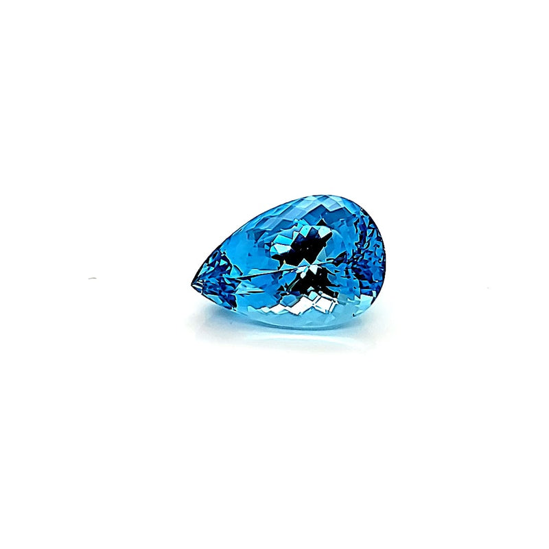 14.85 Carats Intense Blue Aquamarine Pear Drop Cut