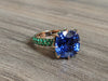 Sapphire & Emeralds 18k Rose Gold Eternity Ring