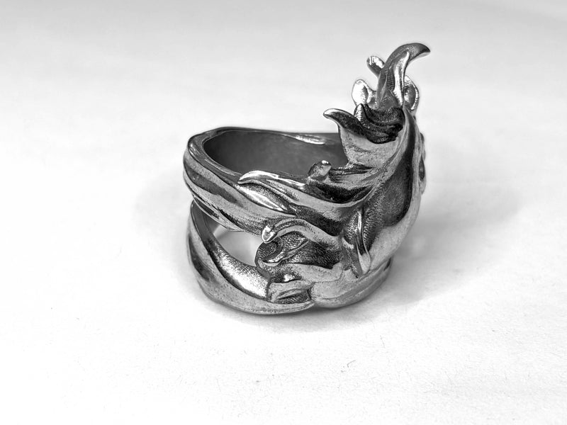 Horse wind mane ring Sterling Silver