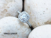1.5 carats Cushion Diamond GIA Certified with Halo and Pavé Diamond Setting in Platinum 950
