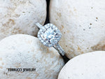 1.5 carats Cushion Diamond GIA Certified with Halo and Pavé Diamond Setting in Platinum 950