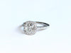 1.5 carats Cushion Diamond GIA Certified with Halo and Pavé Diamond Setting in Platinum 950