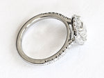 1.5 carats Cushion Diamond GIA Certified with Halo and Pavé Diamond Setting in Platinum 950