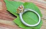 4.5 Carat Emerald Cut Yellow Sapph Diamond Pave' Platinum Ring
