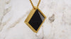 Black Onyx Pyramid Necklace Pendant 18 Karat Yellow Gold - FERRUCCI & CO. Jewelry