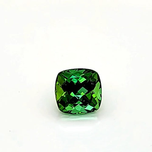 7.4ct Green Tourmaline Electric Color Cushion Cut