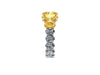 GIA 6.18 Carat Oval Yellow Intense Diamonds 18 Karat Shank Platinum 950 Ring