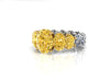 GIA 6.18 Carat Oval Yellow Intense Diamonds 18 Karat Shank Platinum 950 Ring