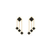Ferrucci Black Onyx Pyramids Dangling 18 Karat Yellow Gold dangling Earrings - FERRUCCI & CO. Jewelry