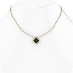 Black Onyx Pyramid Necklace Pendant 18 Karat Yellow Gold - FERRUCCI & CO. Jewelry