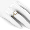White Agate Pyramid white Diamonds 18 Karat Yellow Gold Ring - FERRUCCI & CO. Jewelry