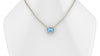 10.39 Carat Emerald cut Aquamarine in 18K Gold thin bezel Necklace Pendant