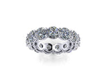 6.10 Carat Diamond Eternity ring, color H, clarity SI1 Eternity Band in Platinum 950 - FERRUCCI & CO. Jewelry