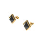 Ferrucci Black Onyx Pyramids 18 Karat Yellow Gold Stud Earrings - FERRUCCI & CO. Jewelry