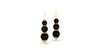 Ferrucci Black Onyx Beads Pyramid Yellow Gold Earrings - FERRUCCI & CO. Jewelry