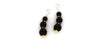 Ferrucci Black Onyx Beads Pyramid Yellow Gold Earrings - FERRUCCI & CO. Jewelry