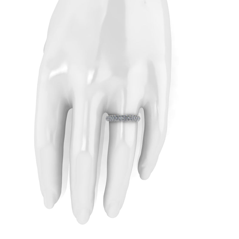 2.00 Carat White Diamond Pave Ring in Platinum 950
