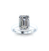GIA Certified 3.02 Carat Emerald F color VS1 clarity diamond in Platinum 950 solitaire