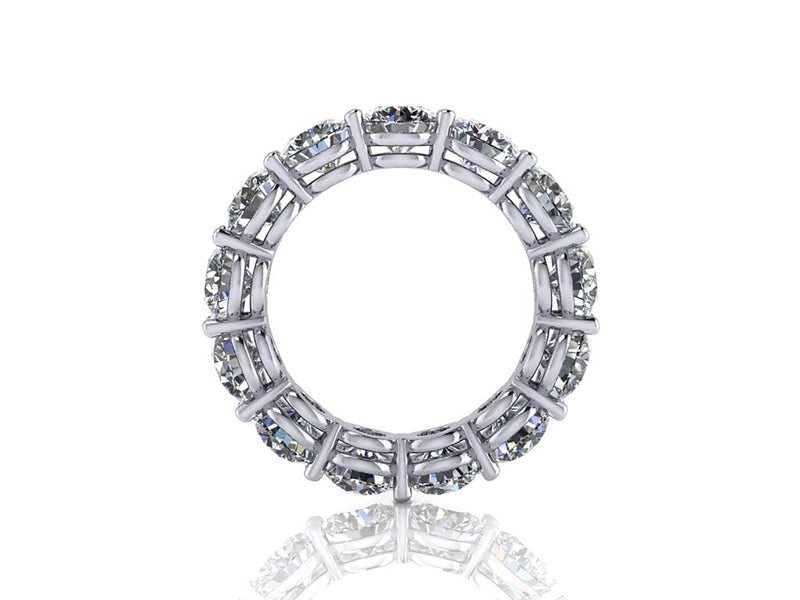 6.10 Carat Diamond Eternity ring, color H, clarity SI1 Eternity Band in Platinum 950 - FERRUCCI & CO. Jewelry