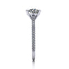 GIA Certified 2.00 carat Diamond ring Triple diamond pave' on the shank 18k white gold - FERRUCCI & CO. Jewelry