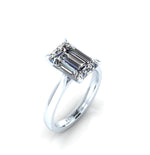 GIA Certified 3.02 Carat Emerald F color VS1 clarity diamond in Platinum 950 solitaire