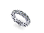 6.10 Carat Diamond Eternity ring, color H, clarity SI1 Eternity Band in Platinum 950 - FERRUCCI & CO. Jewelry