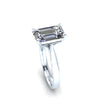 GIA Certified 3.02 Carat Emerald F color VS1 clarity diamond in Platinum 950 solitaire