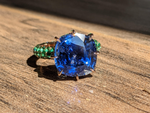 Sapphire & Emeralds 18k Rose Gold Eternity Ring