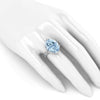 13.04 Carat Oval Aquamarine 0.78 Carat White Diamonds 18 Karat White Gold - FERRUCCI & CO. Jewelry