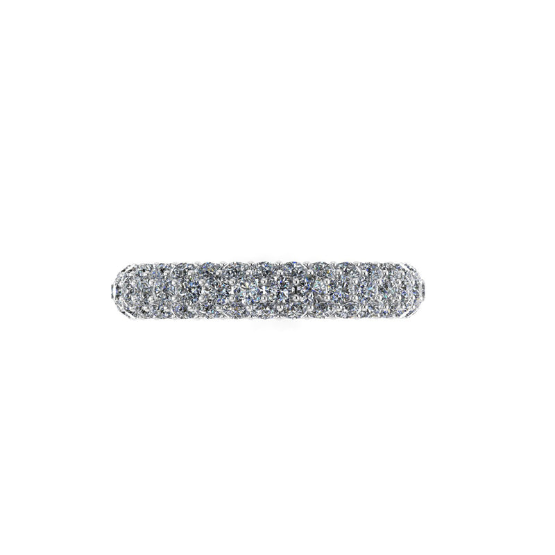 2.00 Carat White Diamond Pave Ring in Platinum 950