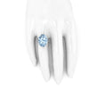 13.04 Carat Oval Aquamarine 0.78 Carat White Diamonds 18 Karat White Gold - FERRUCCI & CO. Jewelry