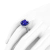 GIA Certified 9.23 carat Cushion Cut Tanzanite Emeralds Lotus Flower 18 Karat Rose Gold Ring