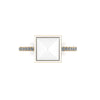 White Agate Pyramid white Diamonds 18 Karat Yellow Gold Ring - FERRUCCI & CO. Jewelry