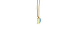 10.39 Carat Emerald cut Aquamarine in 18K Gold thin bezel Necklace Pendant
