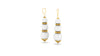 White Agate Pyramid earrings 18k Yellow Gold - FERRUCCI & CO. Jewelry