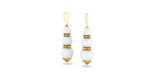 White Agate Pyramid earrings 18k Yellow Gold - FERRUCCI & CO. Jewelry