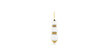 White Agate Pyramid earrings 18k Yellow Gold - FERRUCCI & CO. Jewelry