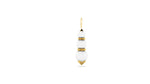 White Agate Pyramid earrings 18k Yellow Gold - FERRUCCI & CO. Jewelry